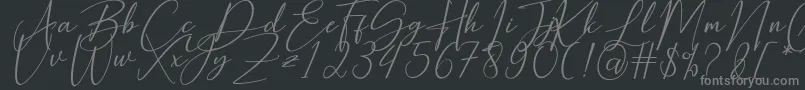 Hearth Stone Font – Gray Fonts on Black Background