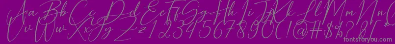 Hearth Stone Font – Gray Fonts on Purple Background