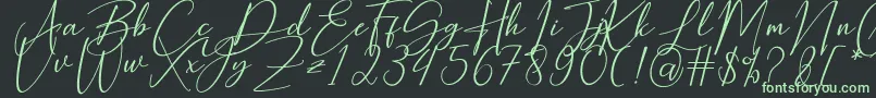 Hearth Stone Font – Green Fonts on Black Background