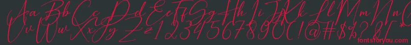 Hearth Stone Font – Red Fonts on Black Background