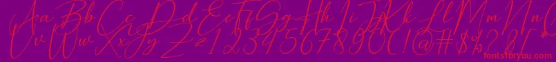 Hearth Stone Font – Red Fonts on Purple Background