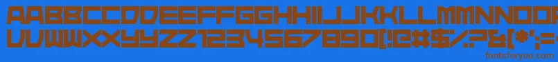 Heartisan Font – Brown Fonts on Blue Background