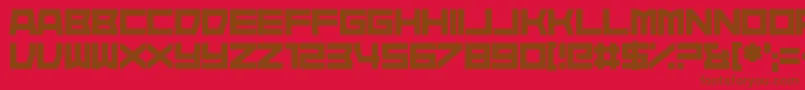 Heartisan Font – Brown Fonts on Red Background