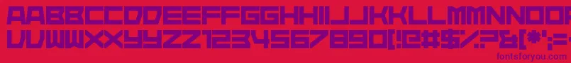 Heartisan Font – Purple Fonts on Red Background