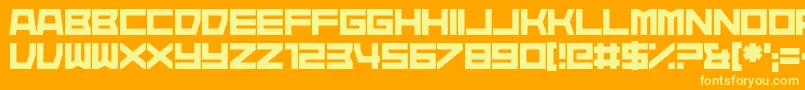 Heartisan Font – Yellow Fonts on Orange Background