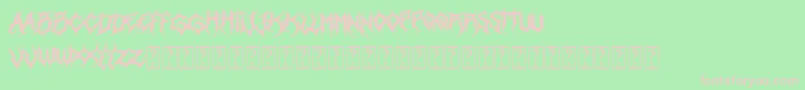 Heartless Font – Pink Fonts on Green Background