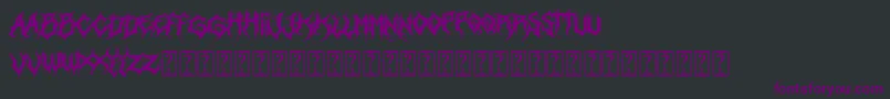 Heartless Font – Purple Fonts on Black Background