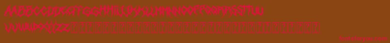 Heartless Font – Red Fonts on Brown Background