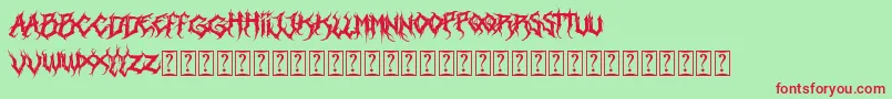 Heartless Font – Red Fonts on Green Background