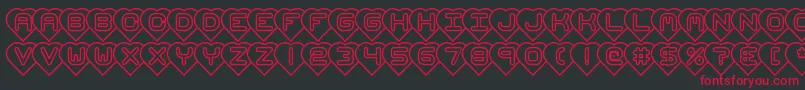 fuente hearts brk – Fuentes Rojas Sobre Fondo Negro