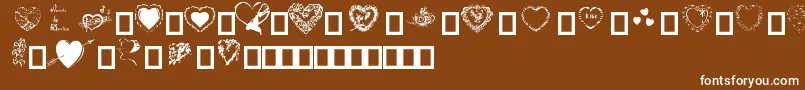 Lisätietoja Hearts by Darrian-fontista Hearts by Darrian-fontti – valkoiset fontit ruskealla taustalla