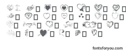 Обзор шрифта Hearts by Darrian
