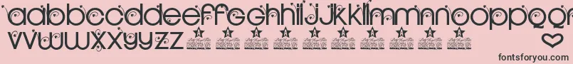 HEARTS GARDEN PERSONAL USE Font – Black Fonts on Pink Background