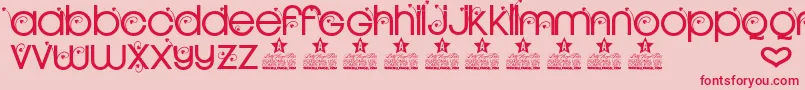 HEARTS GARDEN PERSONAL USE Font – Red Fonts on Pink Background