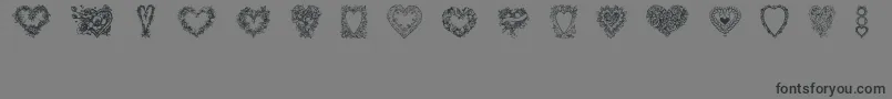 Hearts of Lime-Schriftart – Schwarze Schriften auf grauem Hintergrund