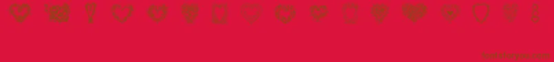 More about Hearts of Lime Font Hearts of Lime Font – Brown Fonts on Red Background