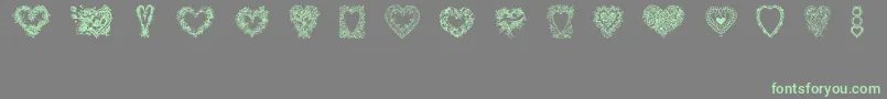 Weitere Informationen zur Hearts of Lime-Schriftart Hearts of Lime-Schriftart – Grüne Schriften auf grauem Hintergrund