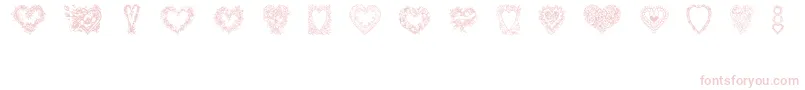 Hearts of Lime-fontti – vaaleanpunaiset fontit