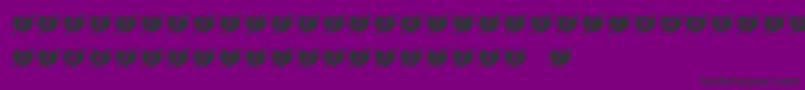 フォントHeartsandArrows – 紫の背景に黒い文字