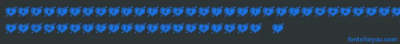 HeartsandArrows Font – Blue Fonts on Black Background