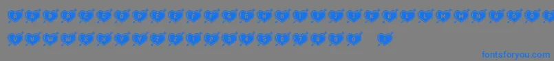 HeartsandArrows Font – Blue Fonts on Gray Background