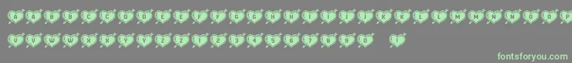 HeartsandArrows Font – Green Fonts on Gray Background