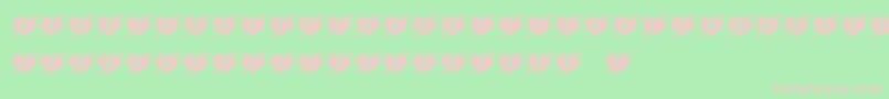HeartsandArrows Font – Pink Fonts on Green Background