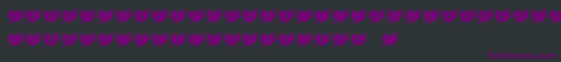 HeartsandArrows Font – Purple Fonts on Black Background