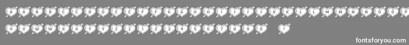 fuente HeartsandArrows – Fuentes Blancas Sobre Fondo Gris