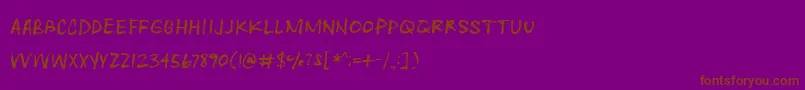 Heartwrecked Font – Brown Fonts on Purple Background