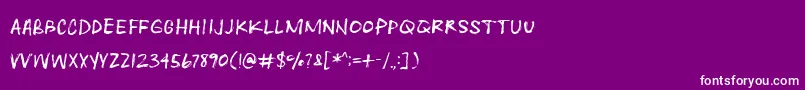 Heartwrecked Font – White Fonts on Purple Background