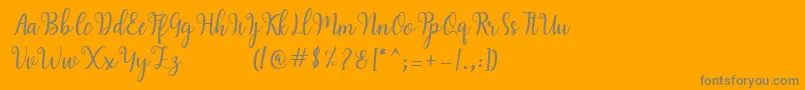 fuente Hearty Script – Fuentes Grises Sobre Fondo Naranja