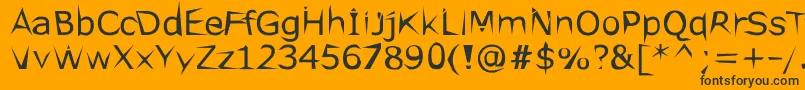 Ethopool Font – Black Fonts on Orange Background