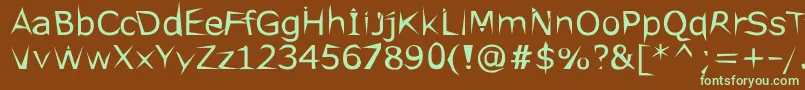 Ethopool Font – Green Fonts on Brown Background