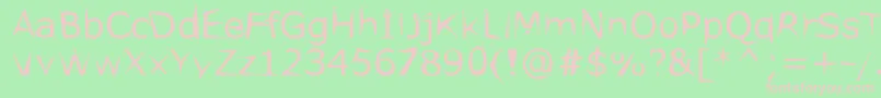 Ethopool Font – Pink Fonts on Green Background