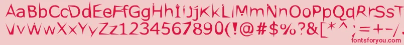 Ethopool Font – Red Fonts on Pink Background