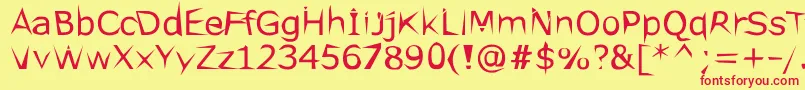 Ethopool Font – Red Fonts on Yellow Background