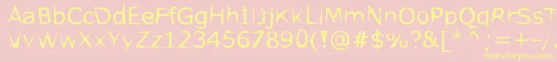 Ethopool Font – Yellow Fonts on Pink Background