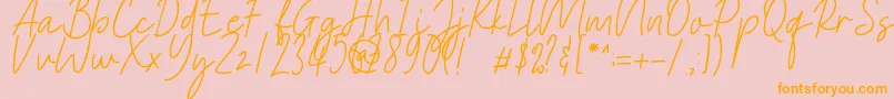 Heaternia Font – Orange Fonts on Pink Background