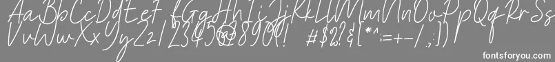 Heaternia Font – White Fonts on Gray Background