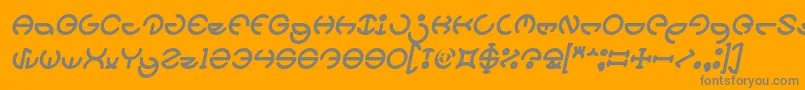 HEATHER THOMAS Bold Italic-fontti – harmaat kirjasimet oranssilla taustalla