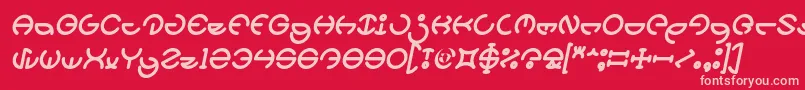 HEATHER THOMAS Bold Italic Font – Pink Fonts on Red Background