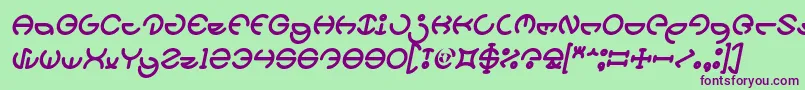 HEATHER THOMAS Bold Italic Font – Purple Fonts on Green Background