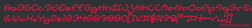 HEATHER THOMAS Bold Italic Font – Red Fonts on Black Background