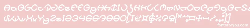 Saiba mais sobre a fonte HEATHER THOMAS Bold Italic Fonte HEATHER THOMAS Bold Italic – fontes brancas em um fundo rosa