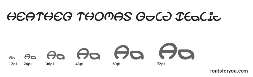 Größen der Schriftart HEATHER THOMAS Bold Italic