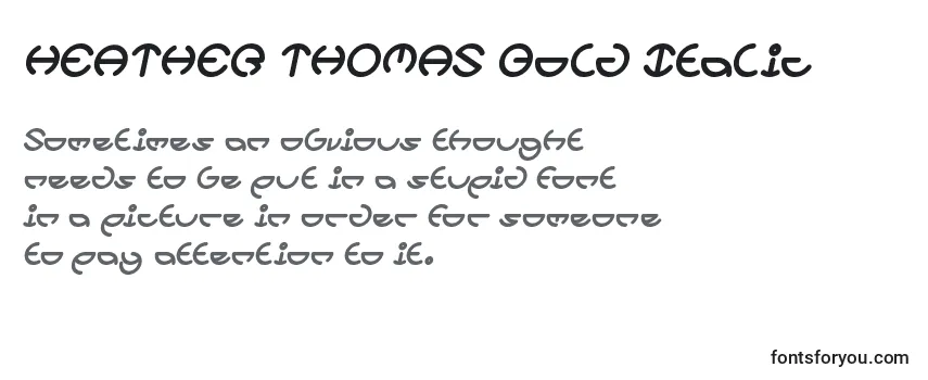 Schriftart HEATHER THOMAS Bold Italic