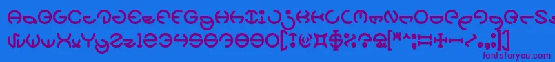 HEATHER THOMAS Bold Font – Purple Fonts on Blue Background