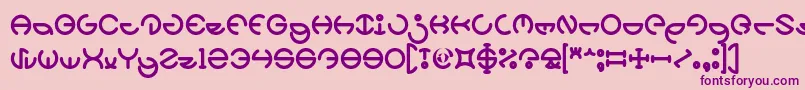 HEATHER THOMAS Bold Font – Purple Fonts on Pink Background
