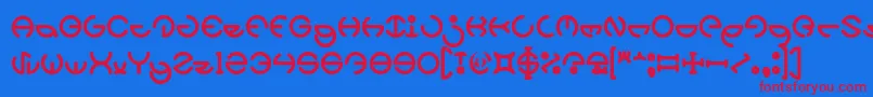 HEATHER THOMAS Bold Font – Red Fonts on Blue Background